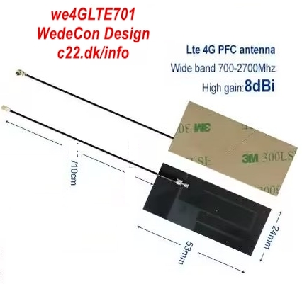 we4GLTE701  4G LTE iot flex antenna ...700-2700Mhz